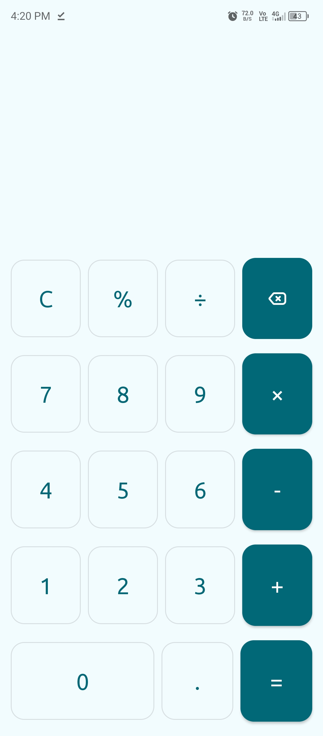 Calculator Hide File App - Home Screen